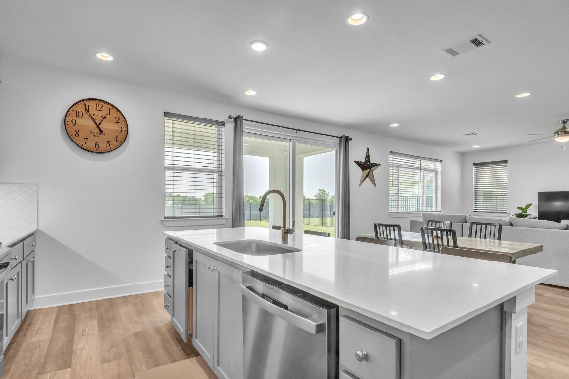 Kitchen at 3706 Mesquite Valley Rd with center island